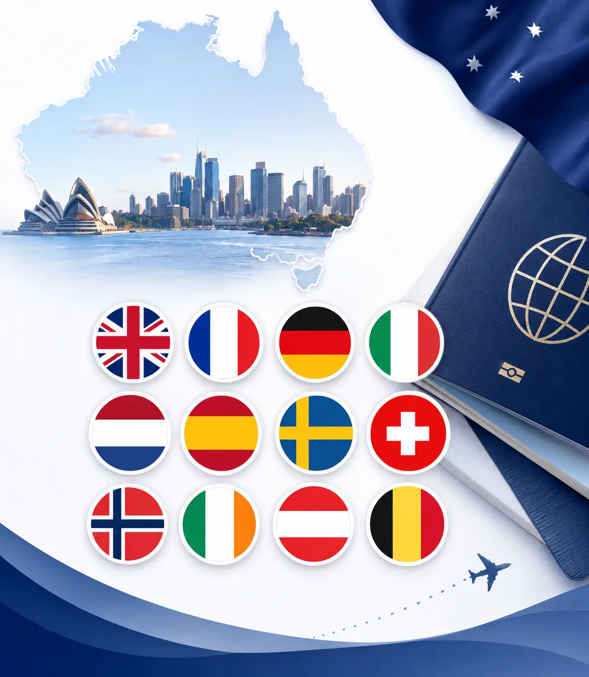 Eligible passport countries for Australia eVisitor Visa Subclass 651